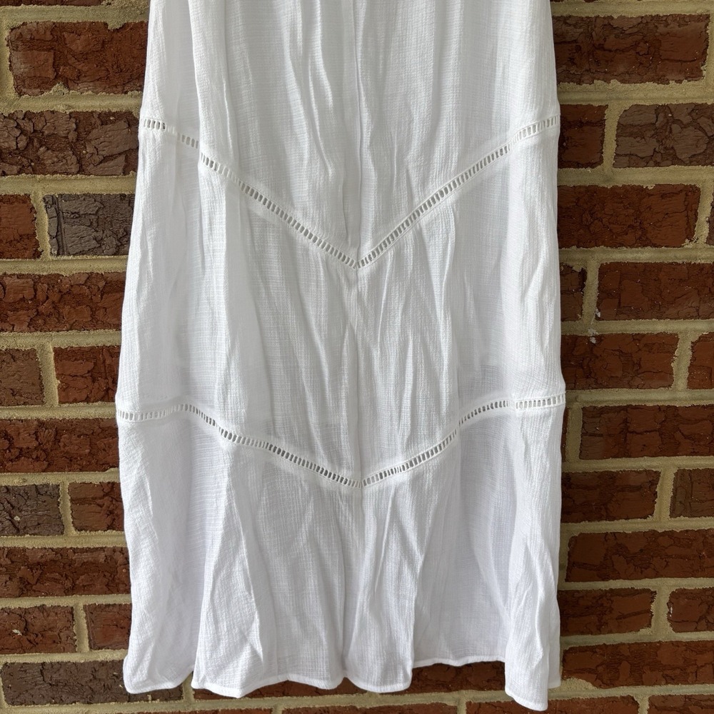 Lucky Brand Women's Lace Tiered Maxi Dress White XS Resort Original Price $99 - Picture 7 of 9